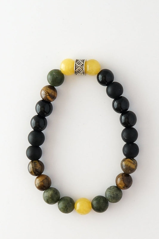 Bileklik Doğaltaş Şans Başarı Bereket Nazar 8 mm - Kadın Erkek Hediye