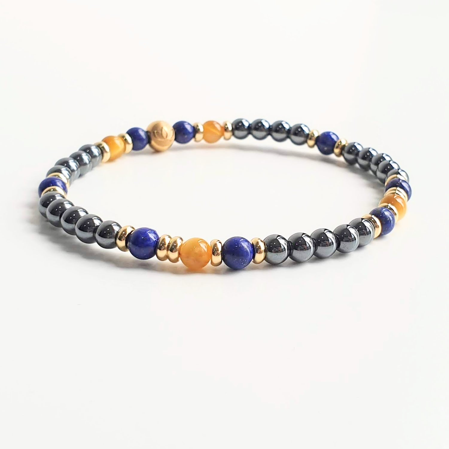 Müzakere Ustası - Sözünüze Güç, Kararınıza Netlik Katan Üçlü Zırh (Lapis Lazuli, Hematit, Sitrin) 4mm