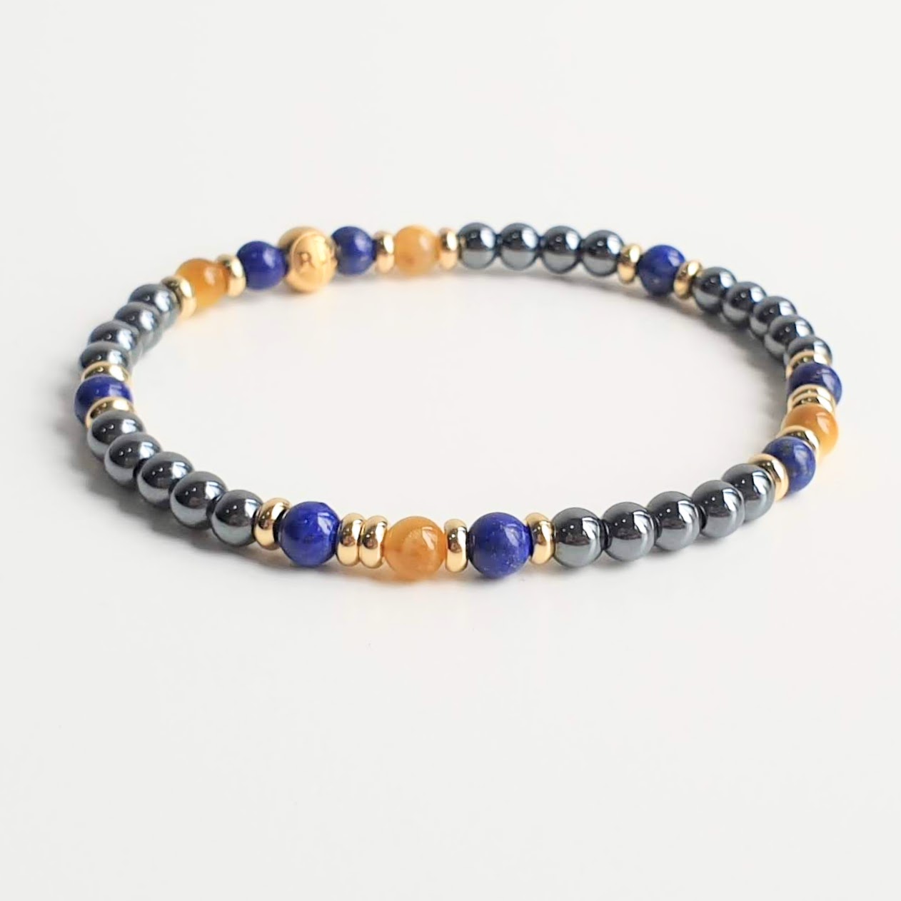 Müzakere Ustası - Sözünüze Güç, Kararınıza Netlik Katan Üçlü Zırh (Lapis Lazuli, Hematit, Sitrin) 4mm