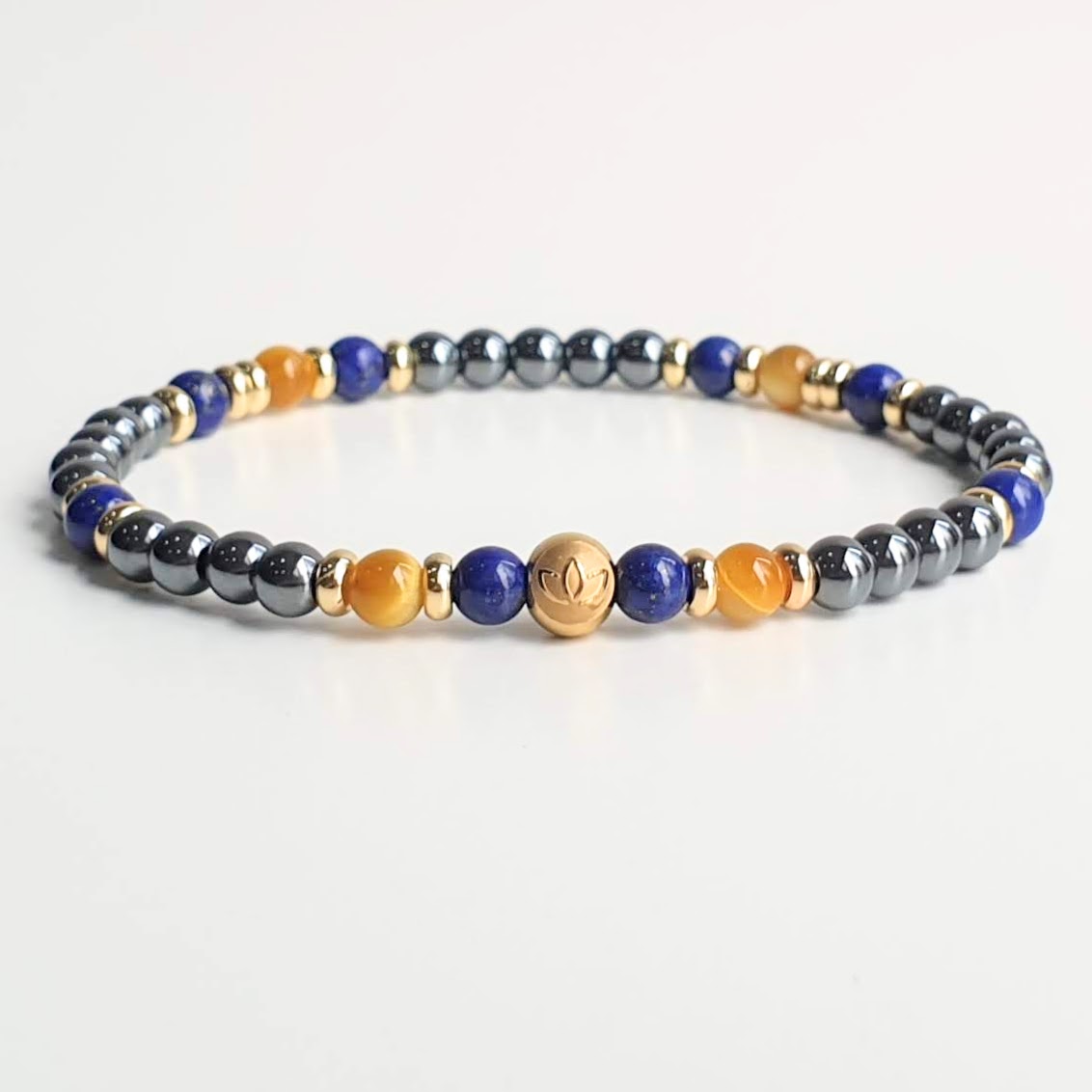 Müzakere Ustası - Sözünüze Güç, Kararınıza Netlik Katan Üçlü Zırh (Lapis Lazuli, Hematit, Sitrin) 4mm