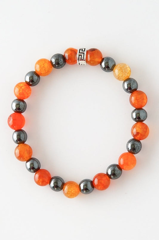 Kırmızı Akik Hematit Doğal Taş Bileklik - Hakiki Kadın Erkek Aksesuar - Topraklama Güç Ve Nazar Korunma Bilekliği Pozitif Enerji Şans Bereket Ve Şifa