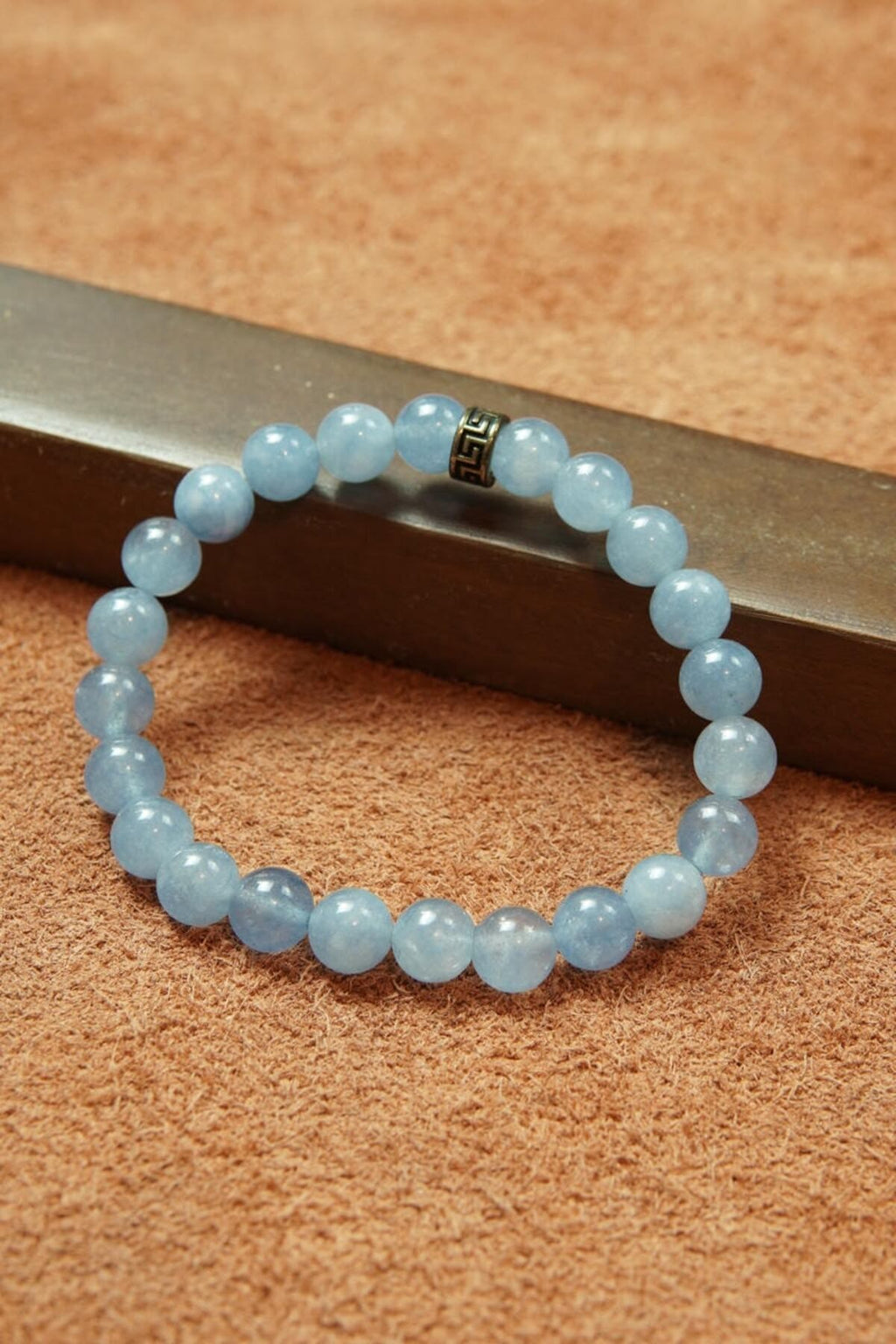 Bileklik Doğaltaş Akuamarin Charm 8 mm - Huzur Başarı ve Pozitif Etki