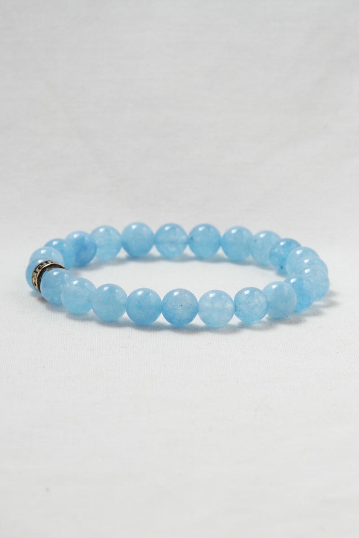 Bileklik Doğaltaş Akuamarin Charm 8 mm - Huzur Başarı ve Pozitif Etki