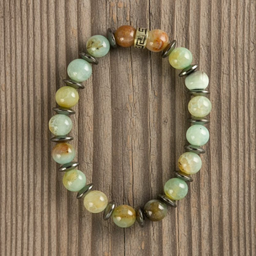 Sertifikalı Akik Taşı Ve Hematit Topraklanma Ve Denge Bilekliği Doğal Taş