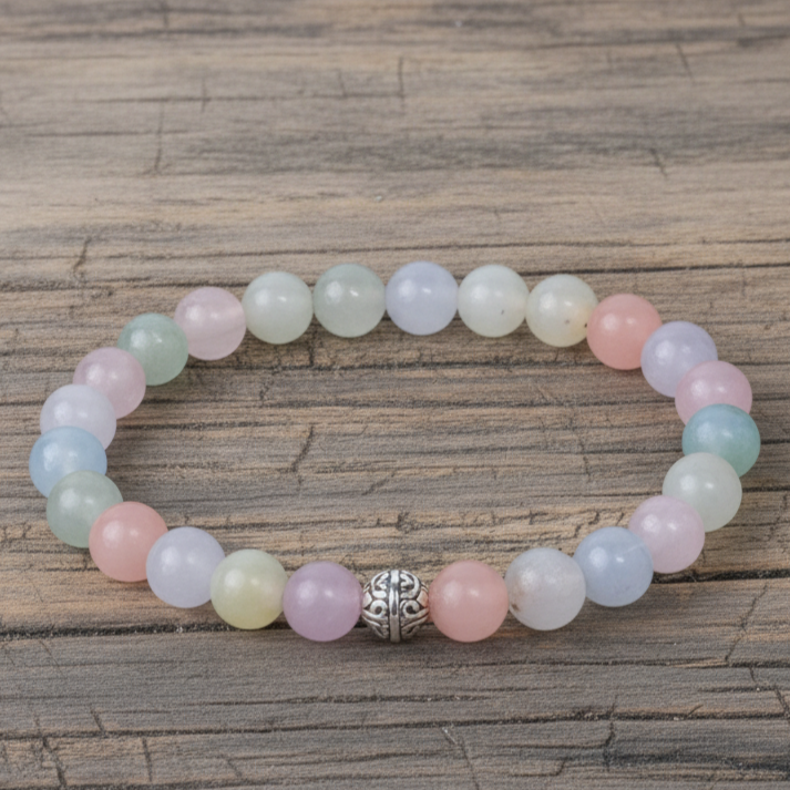 Narin Zarafet: Doğal Morganit Taşlı Bileklik | İlahi Aşk ve Şefkat Taşı