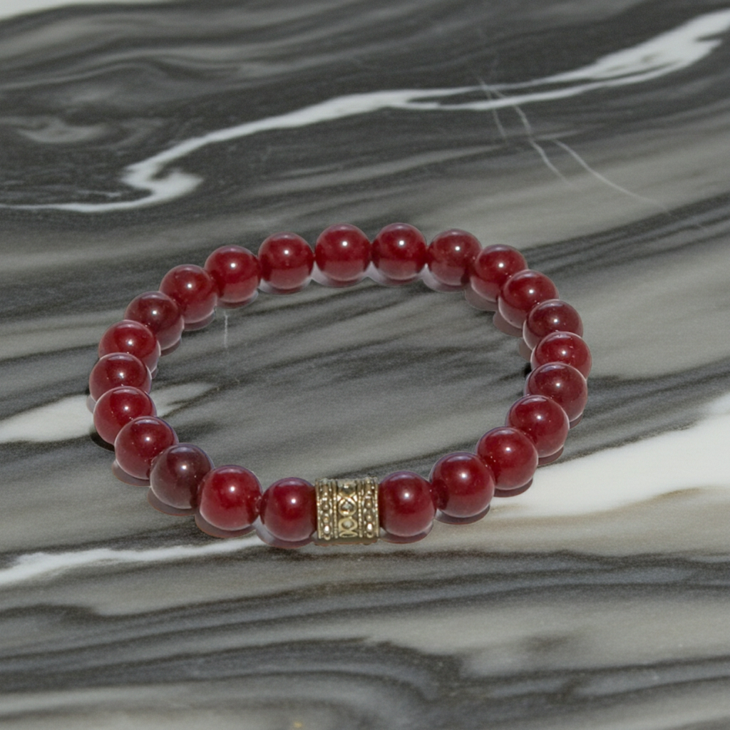 Garnet Taşı Bileklik - Şık ve Özgün Unisex Aksesuar 8mm