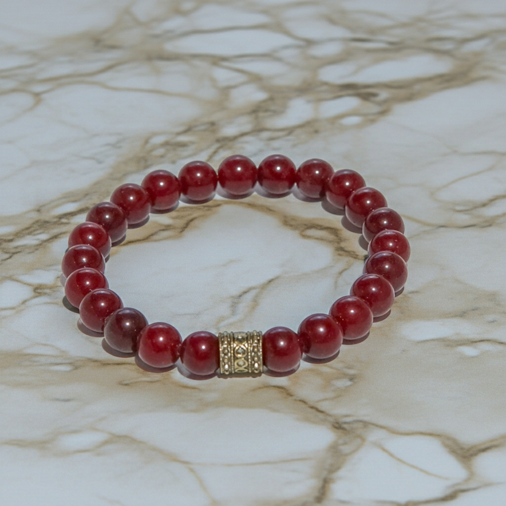 Garnet Taşı Bileklik - Şık ve Özgün Unisex Aksesuar 8mm