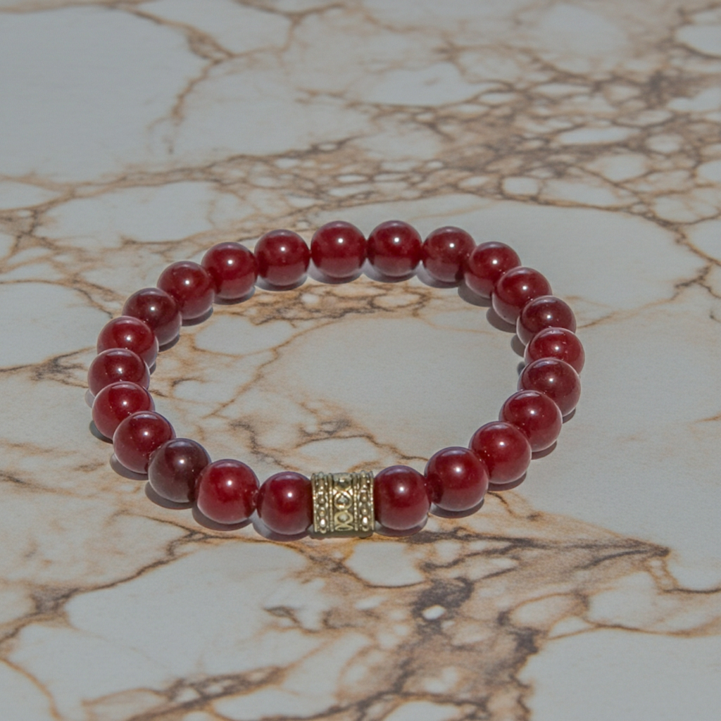 Garnet Taşı Bileklik - Şık ve Özgün Unisex Aksesuar 8mm