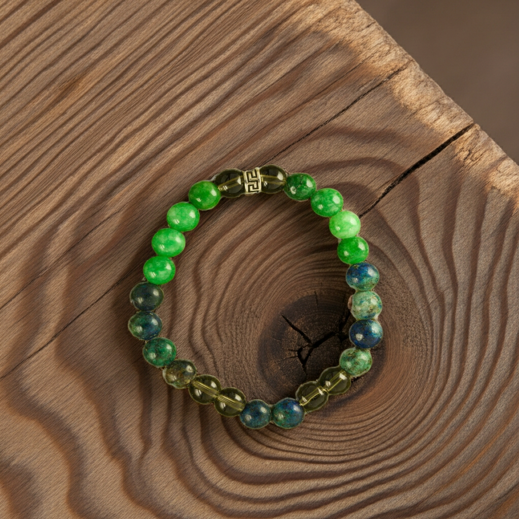 Sertifikalı Aventurin Azurit Dumanlı Kuvars Ögrenci Başarı Özgüven Stres Bilekliği