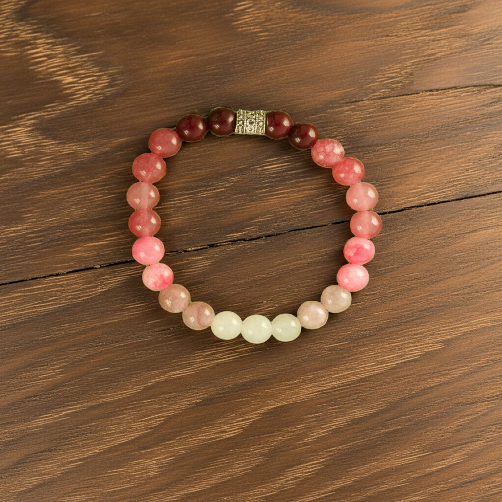 Sertifikalı Çakra Bolluk Bereket Şans Bilekliği Doğal Taş Kuvars | Eşsiz Beşli Kombinasyon