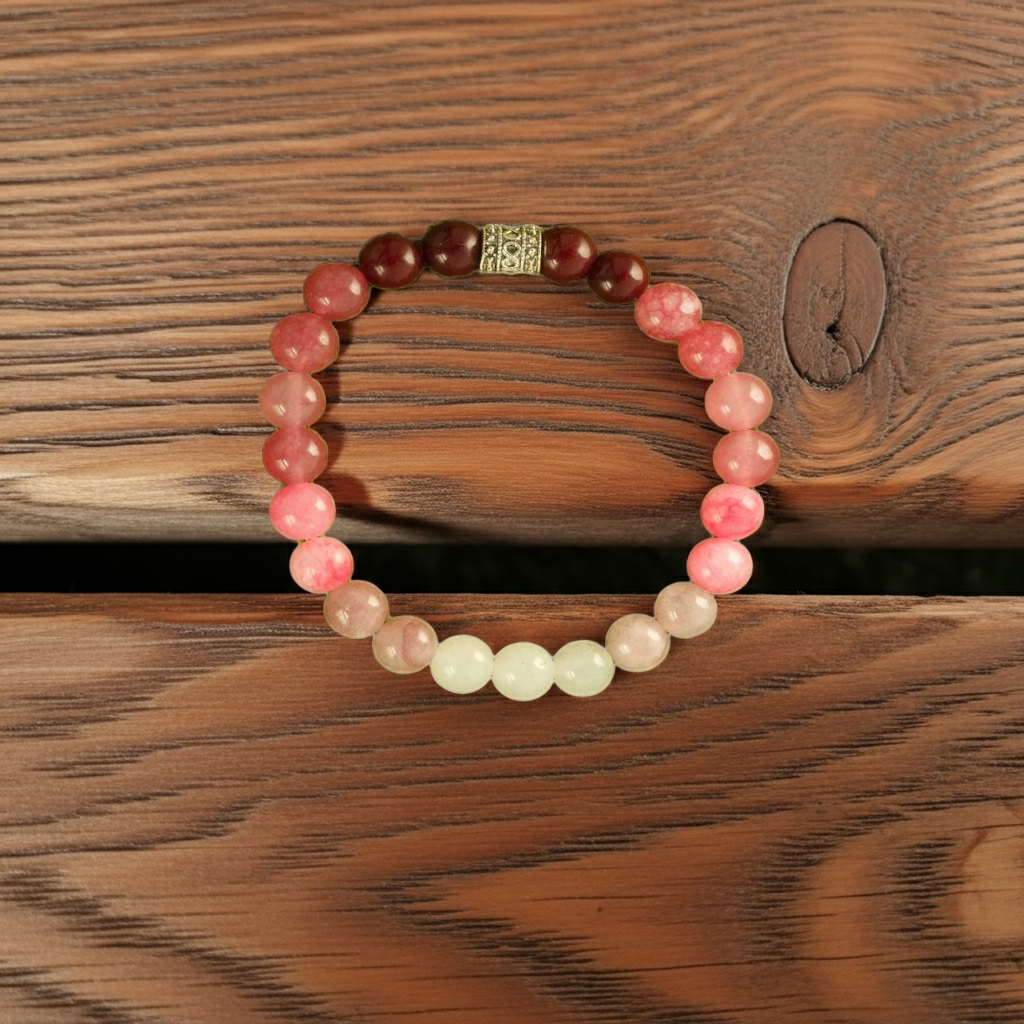 Sertifikalı Çakra Bolluk Bereket Şans Bilekliği Doğal Taş Kuvars | Eşsiz Beşli Kombinasyon