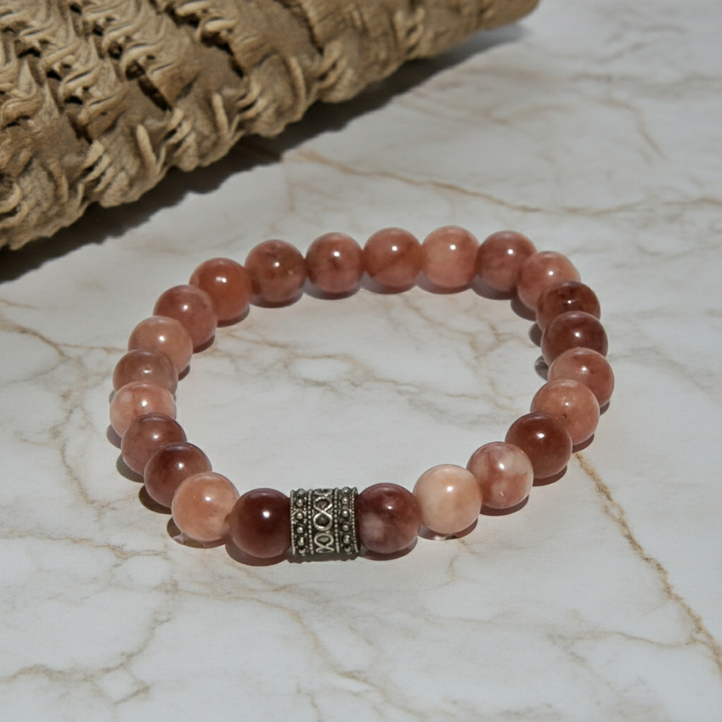 Özgüvenin Parıltısı: Güneş Taşı Bileklik (8mm)