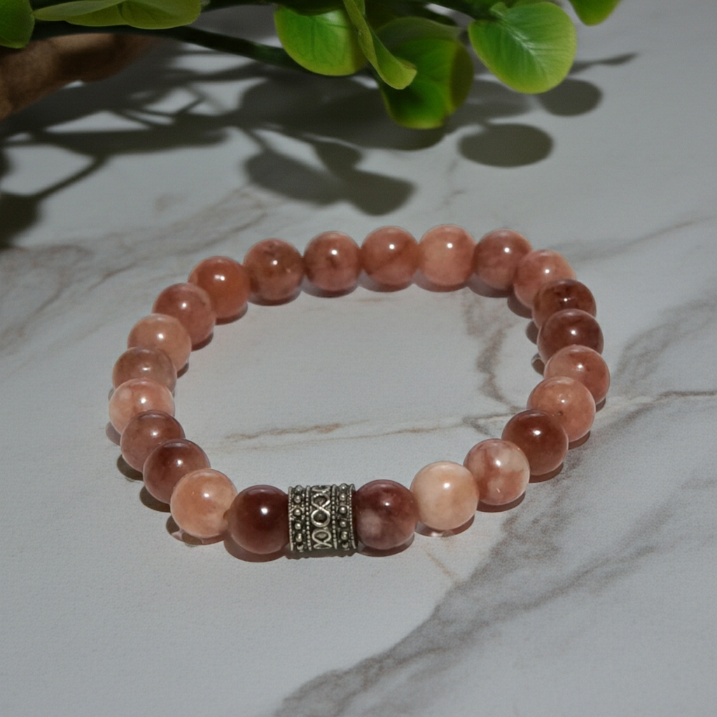 Özgüvenin Parıltısı: Güneş Taşı Bileklik (8mm)