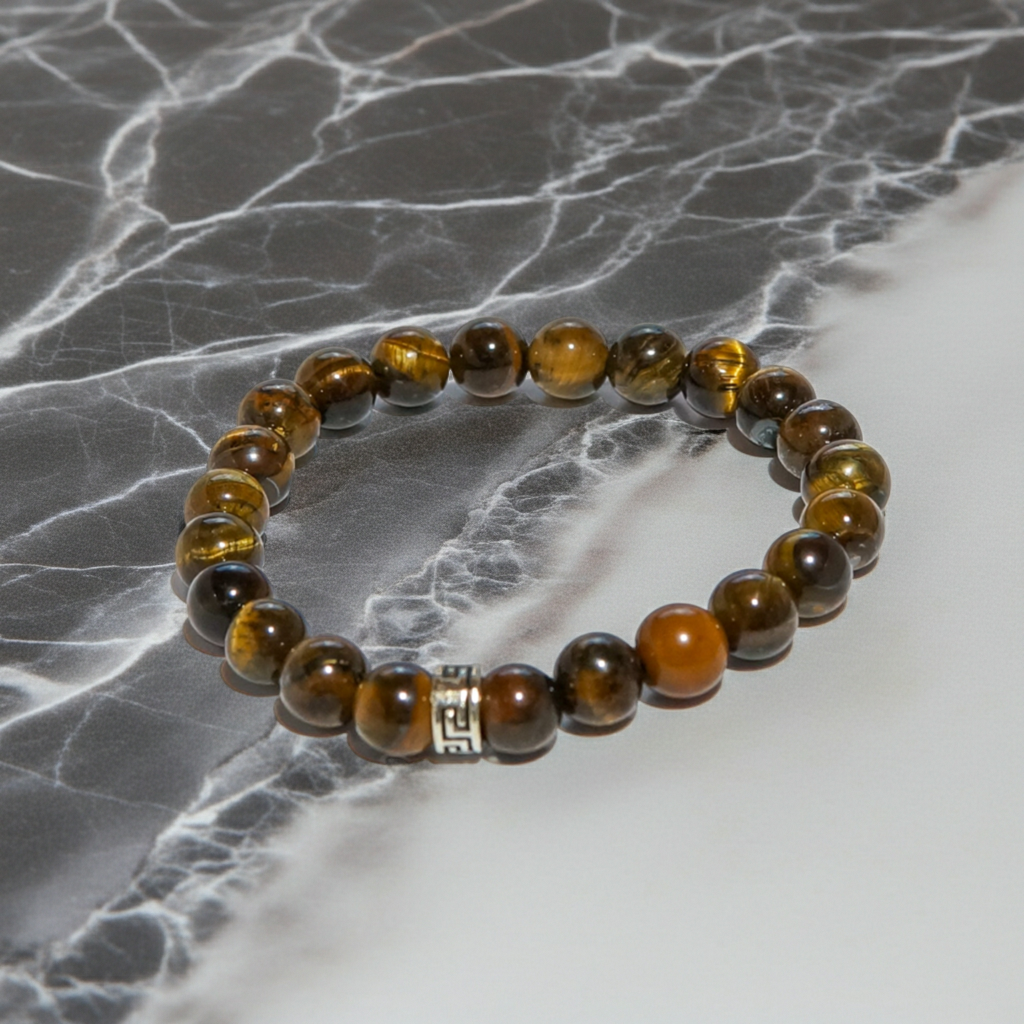 Kaplan Gözü Doğal Taş Bileklik - Şık ve Dayanıklı 8mm