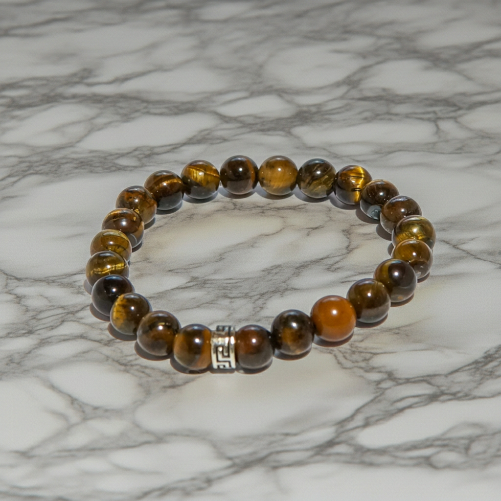 Kaplan Gözü Doğal Taş Bileklik - Şık ve Dayanıklı 8mm