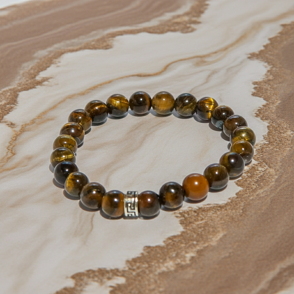 Kaplan Gözü Doğal Taş Bileklik - Şık ve Dayanıklı 8mm