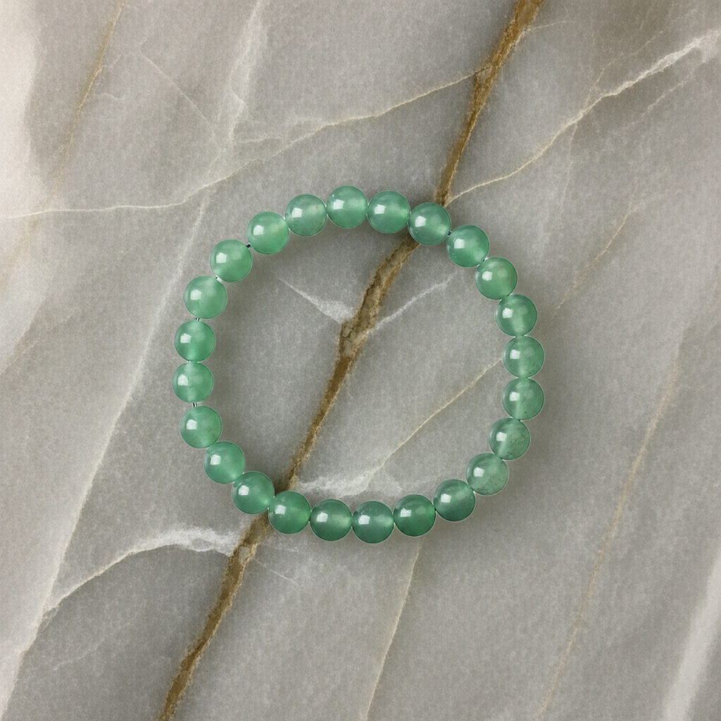 Sertifikalı  Aventurin Doğal Taş Bileklik | Refah Taşı