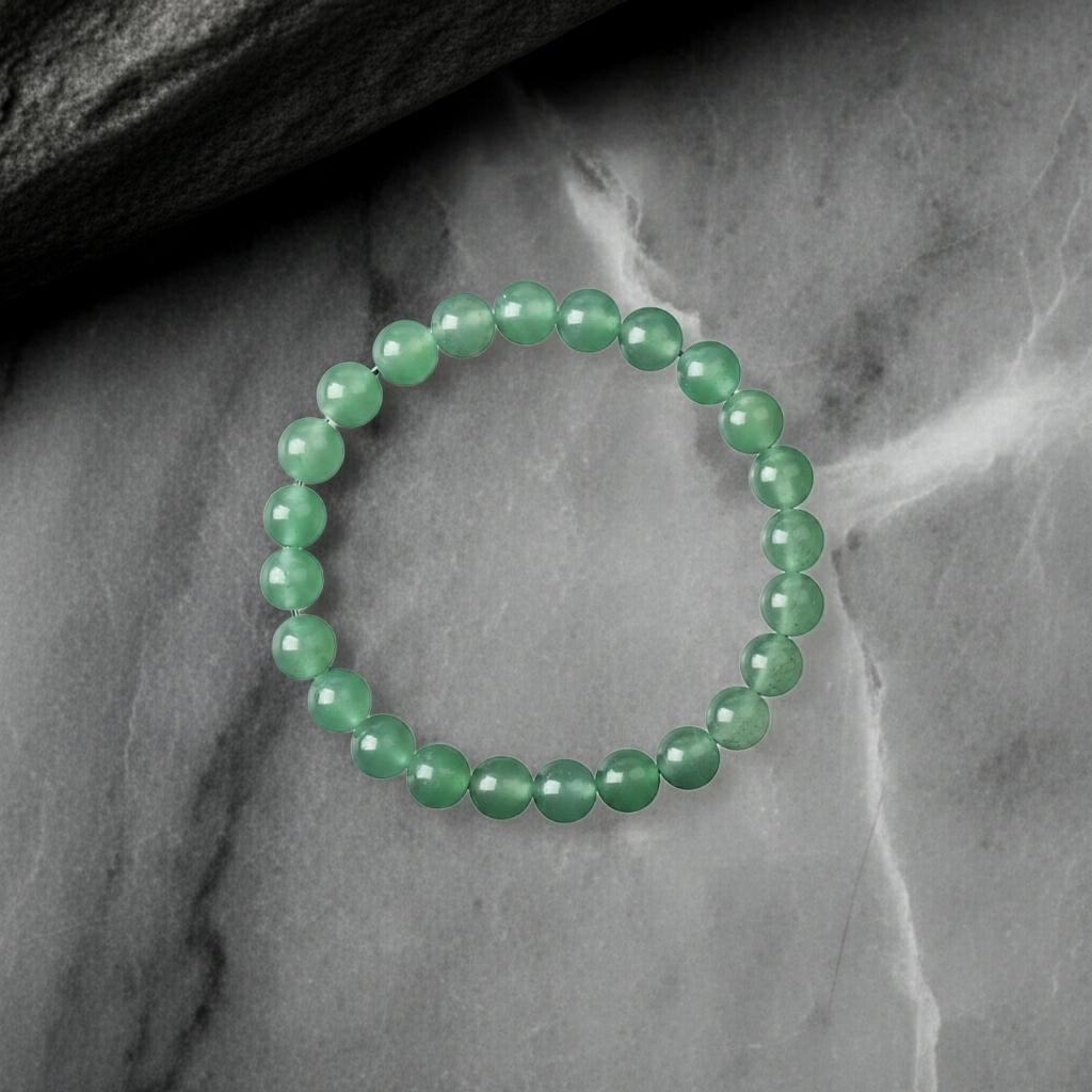 Sertifikalı  Aventurin Doğal Taş Bileklik | Refah Taşı