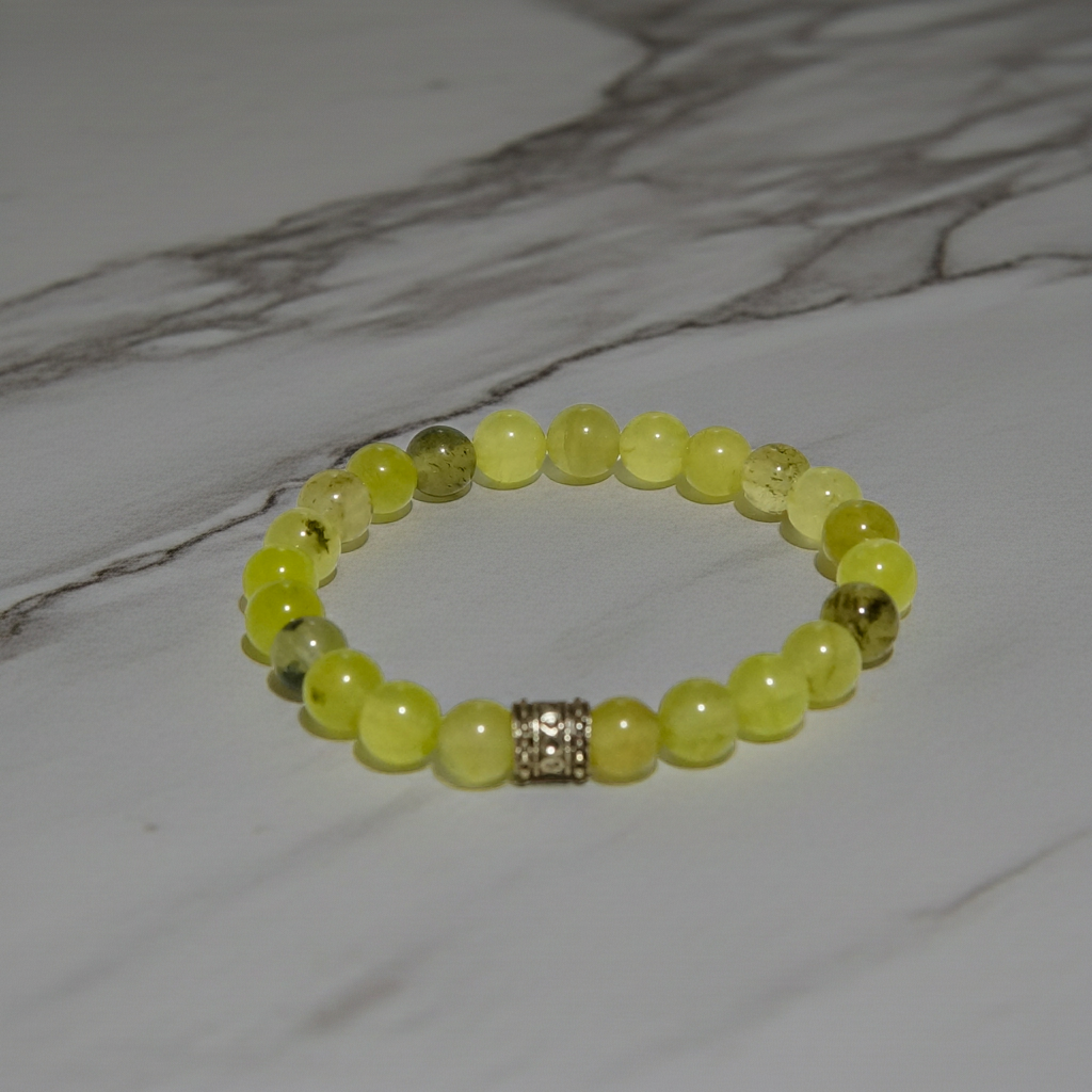 Zebercet (Peridot) Bileklik: Kalbin ve Ruhun Arınma Işığı (8mm)