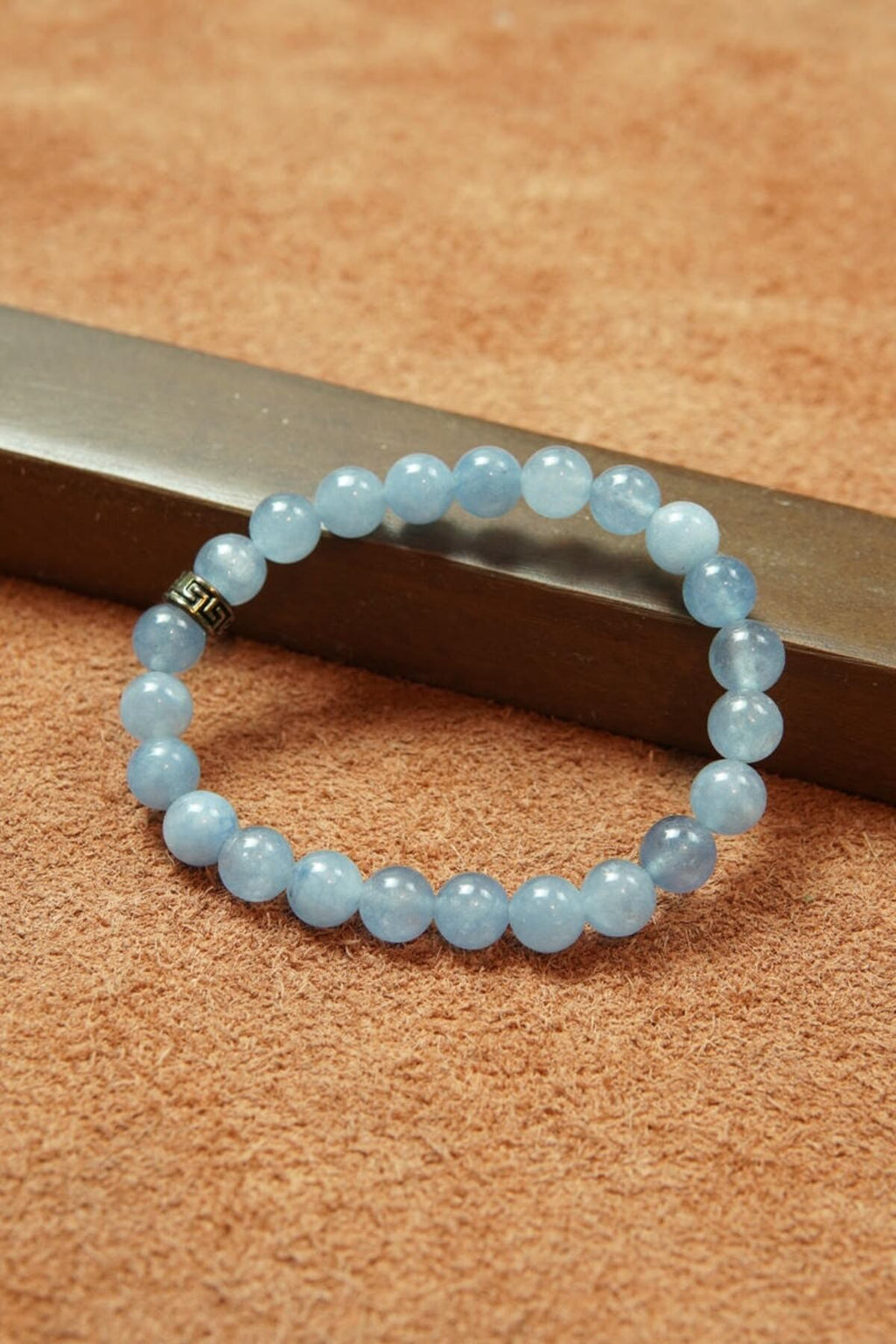 Bileklik Doğaltaş Akuamarin Charm 8 mm - Huzur Başarı ve Pozitif Etki
