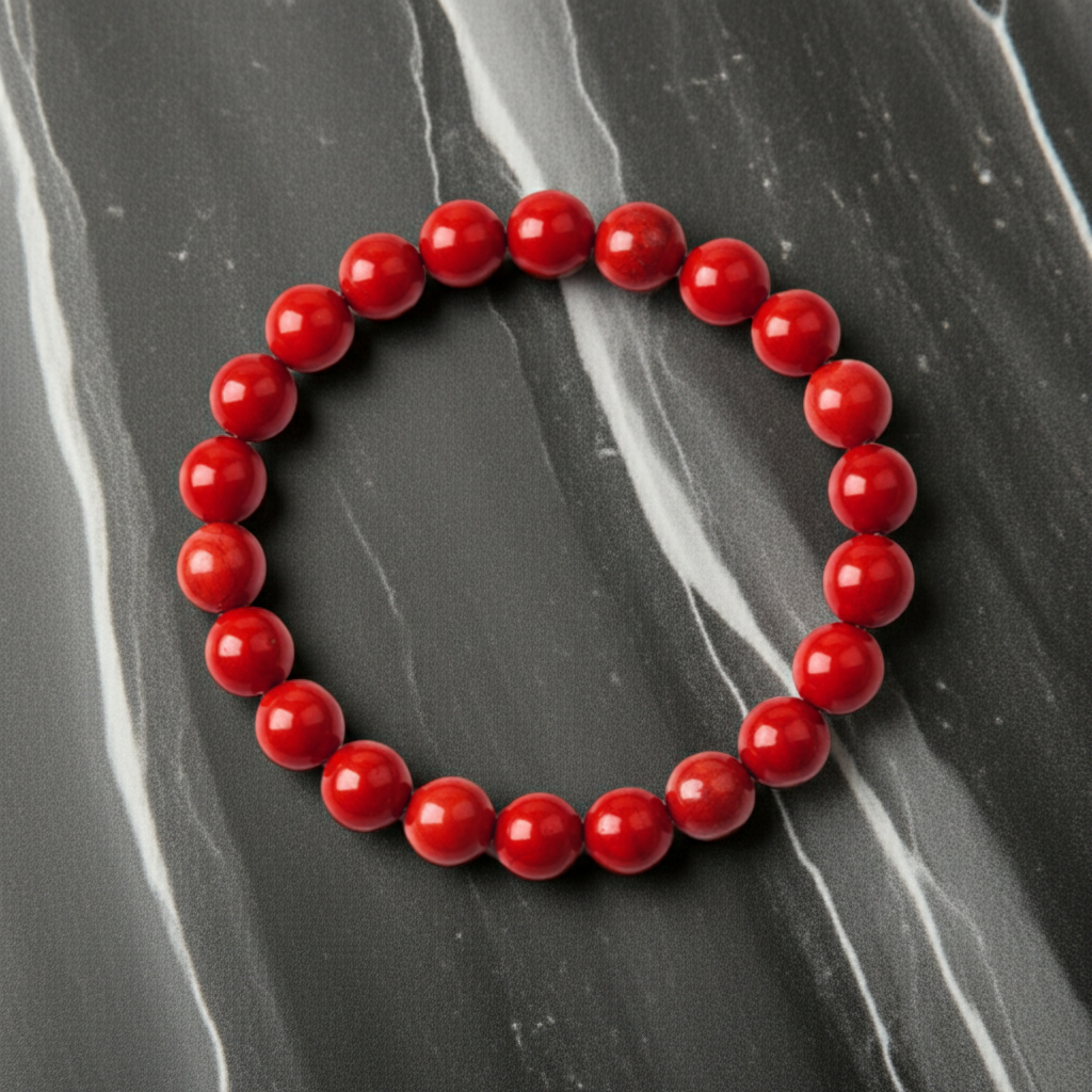 Ateşin Enerjisi: Koç Burcu 8mm Bileklik Sertifikalı Gerçek Kırmızı Jasper Doğal Taş