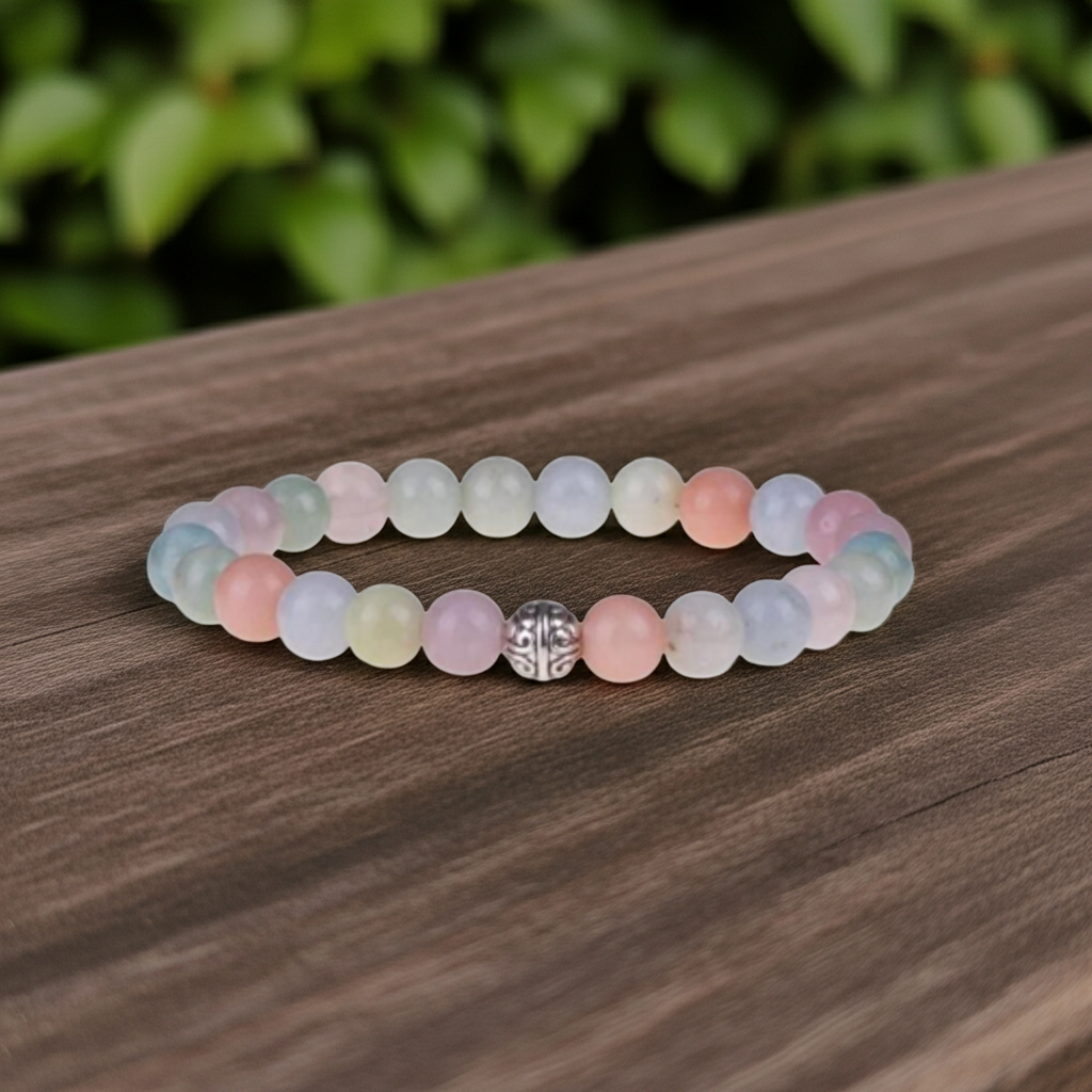 Narin Zarafet: Doğal Morganit Taşlı Bileklik | İlahi Aşk ve Şefkat Taşı