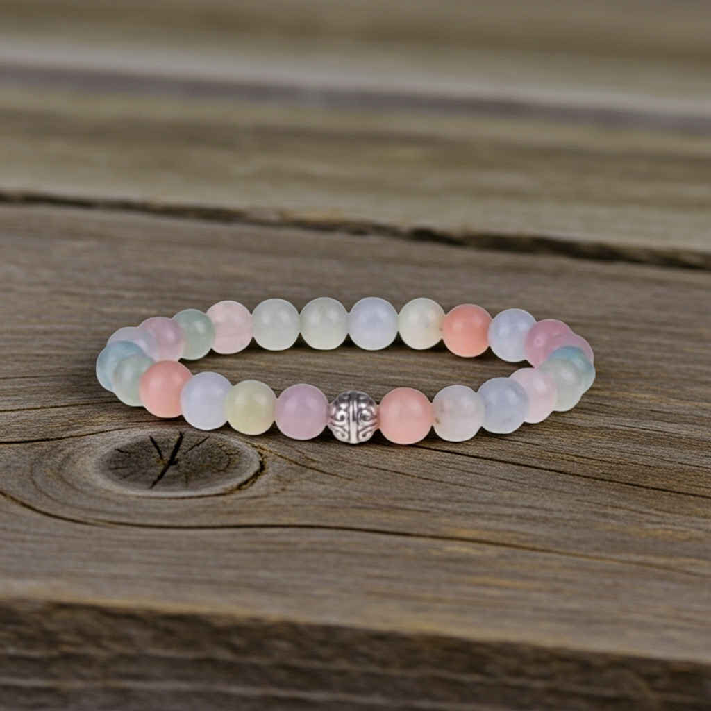 Narin Zarafet: Doğal Morganit Taşlı Bileklik | İlahi Aşk ve Şefkat Taşı