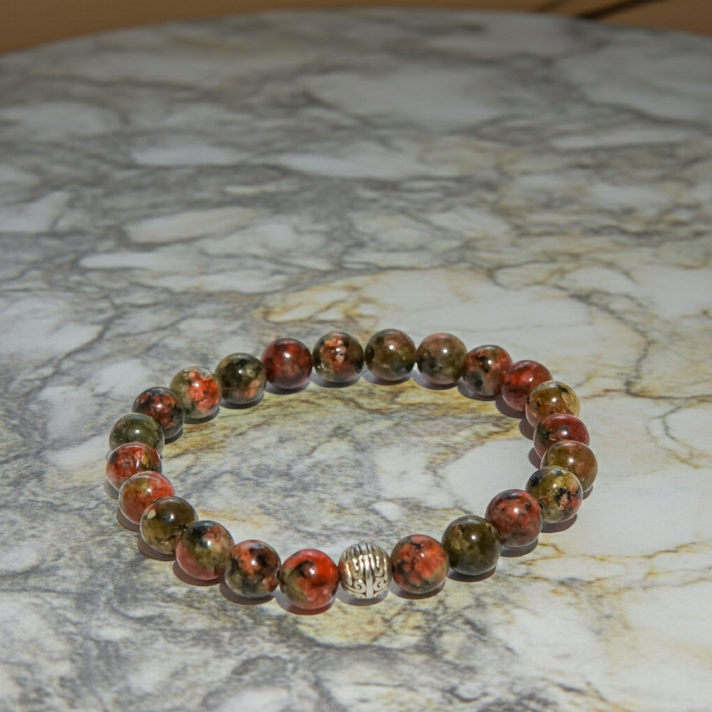 Işığınızı Keşfedin: Güneş Taşı Doğal Taş Bileklik (8mm)