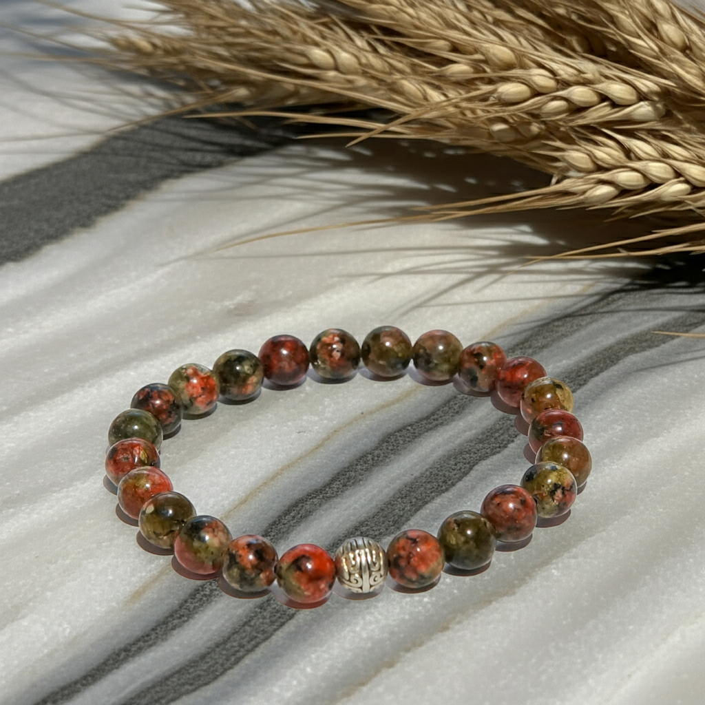 Işığınızı Keşfedin: Güneş Taşı Doğal Taş Bileklik (8mm)