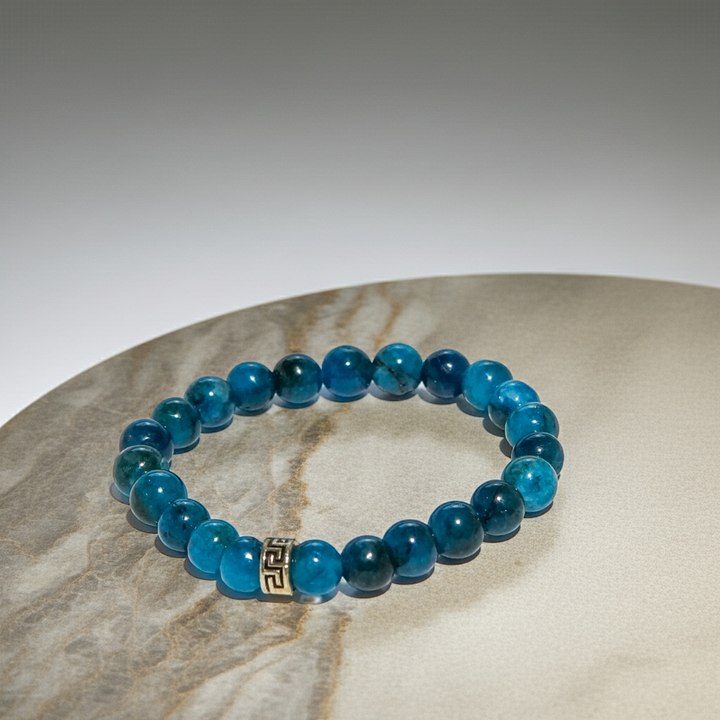 Apatit Doğal Taş Bileklik - Enerji Veren Şık Tasarım 8mm