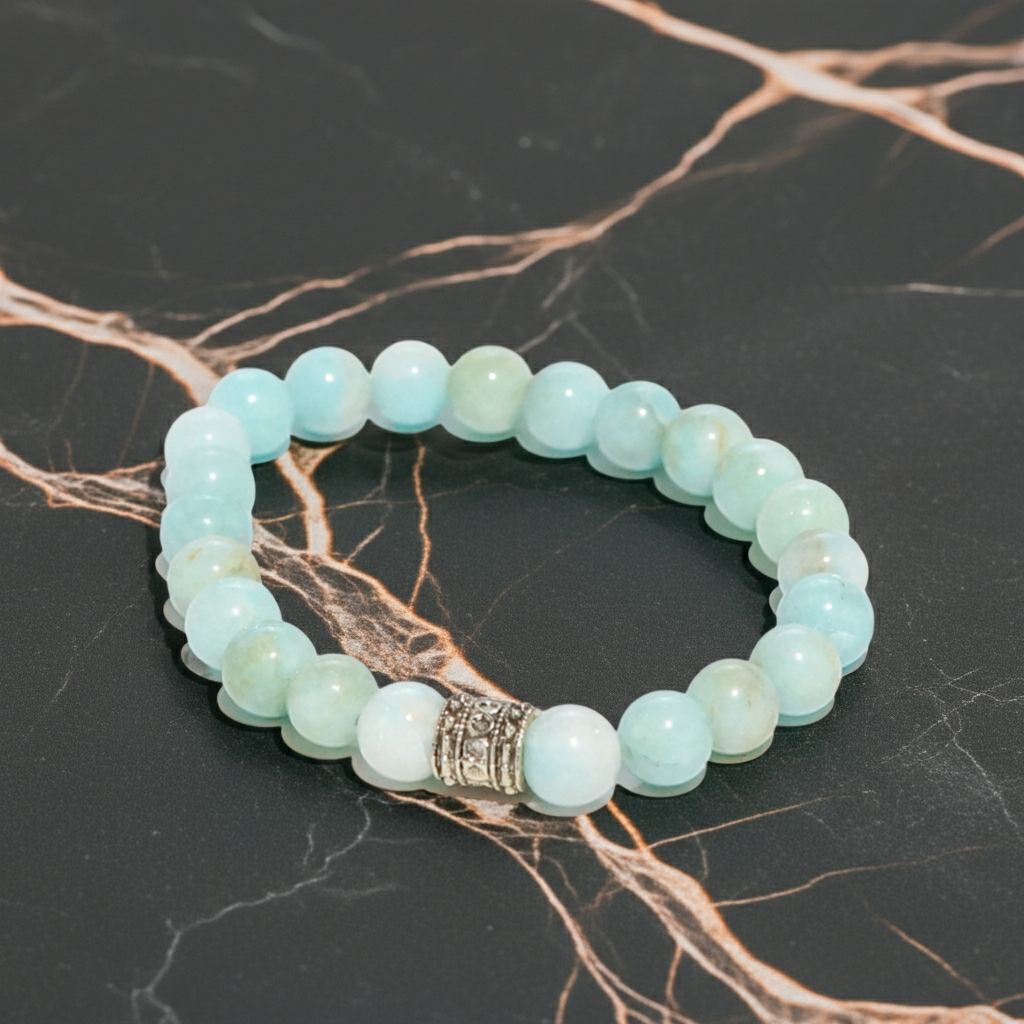 Amazonit Doğal Taş Bileklik - Şık ve Özel Tasarım 8mm