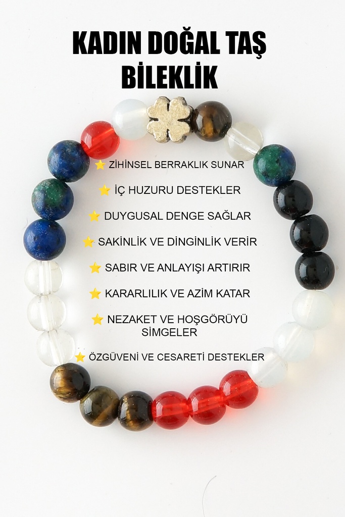 [TC-KKBLKLK] Perlavita Sertifikalı Kadın Bilekliği Doğal Taş