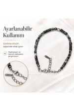 Premium Doğal Taş Tasarım Çelik Zincirli Bileklik Serisi – Zarafetin Doğal Enerjisi - Görsel 2