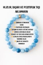 Bileklik Doğaltaş Akuamarin Charm 8 mm - Huzur Başarı ve Pozitif Etki
