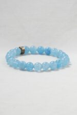 Bileklik Doğaltaş Akuamarin Charm 8 mm - Huzur Başarı ve Pozitif Etki - Görsel 7